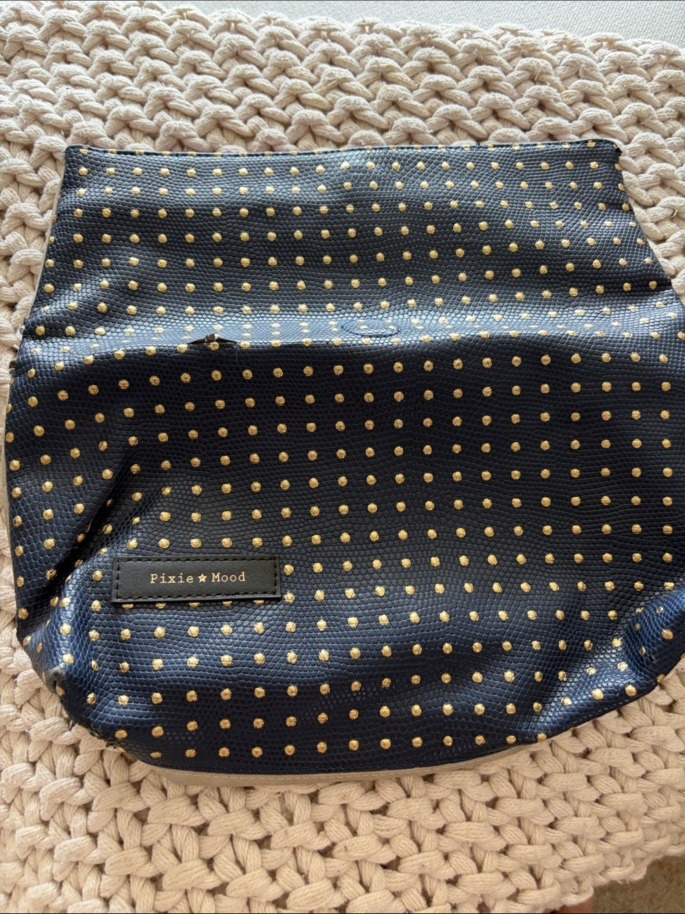 Pixie Mood Maria Rollover Clutch with Gold Dot Pattern - Picture 6 of 8